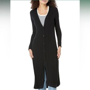 Free People Skylight Rib Cardigan Black XS